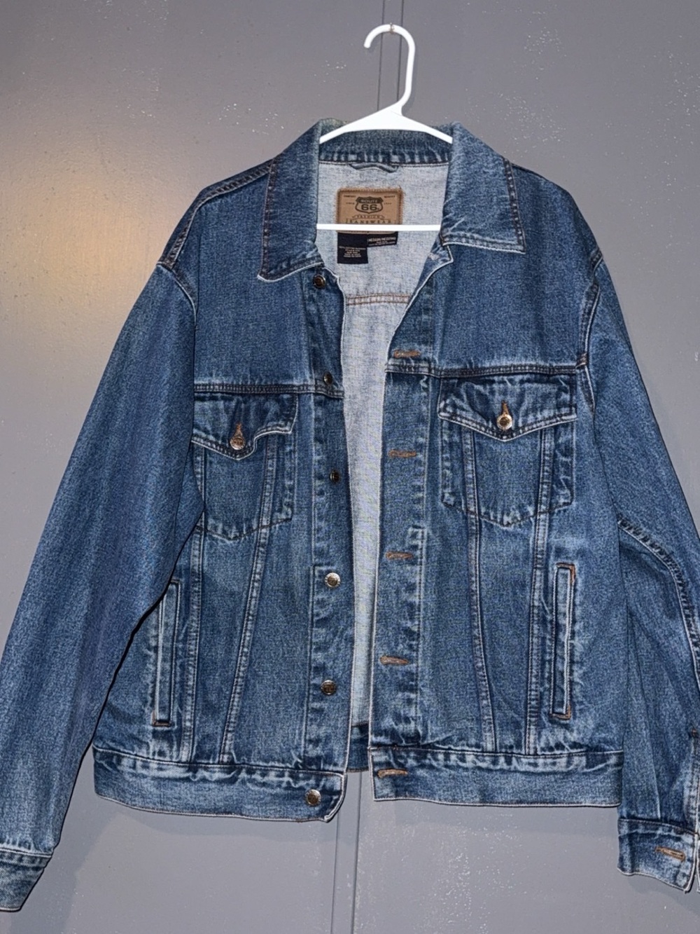 Classic Men's Blue Denim Jacket - Route 66